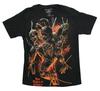 Five Night's at Freddy's Neues Erwachsenen-T-Shirt - Distress Skeletons Orange Spritzer