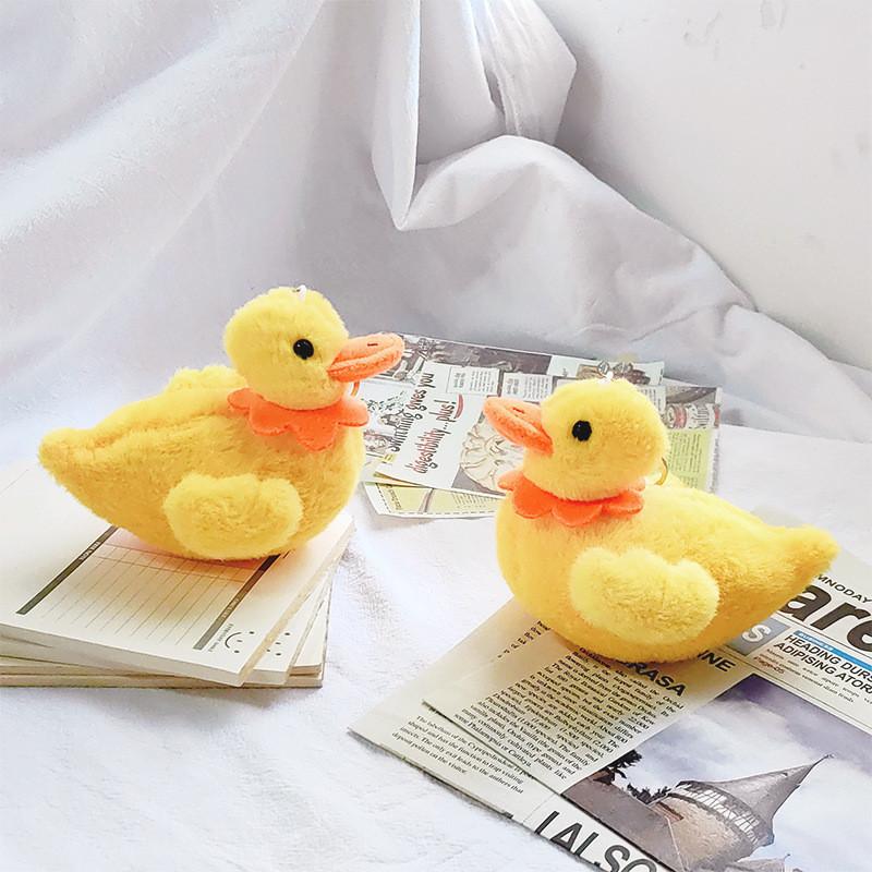 Adorable Yellow Duck Plush Keychain Cute Creative Stuffed Toy 10cm Soft And Cuddly