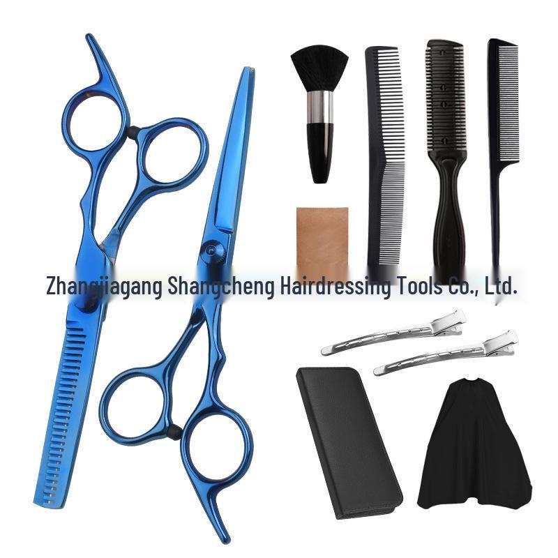 Professionelles Friseur-Barbier-Scherenset: Flache Schneide- & Ausdünnschere für den Heimgebrauch