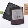 A4 File Bag Transparent Grid Double Seal Safe Folder Documents Bag Organizer Storage Bag School Office File Bag Paper Holder