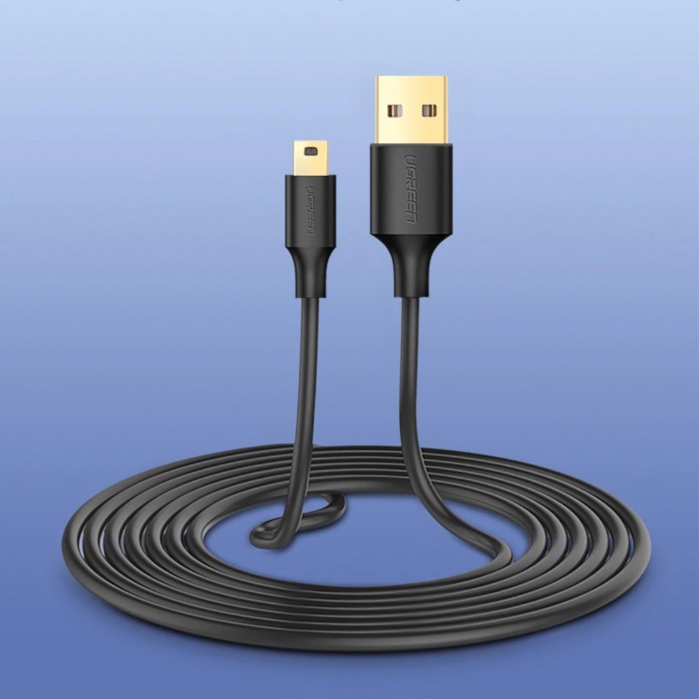 Ugreen 5-pin Gold-plated USB - Mini USB Cable 0.25m Black (US132)