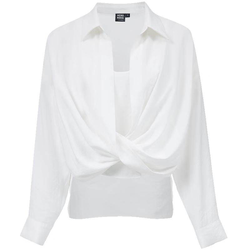 

VEROMODA Women s Faux Two-Piece Irregular Hem Polo Shirt S