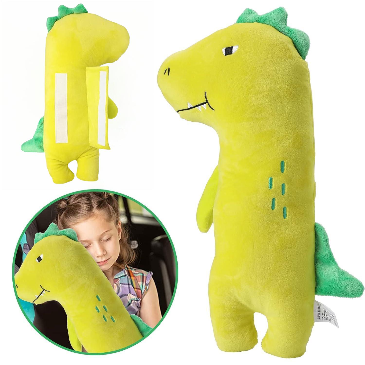 Подушка-накладка на ремень безопасности для детей, Подушка-подкладка для ремня безопасности, Защитная накладка для поддержки плеч и шеи, Мягкая набивная дорожная подушка для автомобиля, Подарок на день рождения для детей светло-зеленый