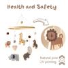 Handcrafted Pinewood Baby Bed Toy Development Toy Easy Install With Forest Animals And Noise Frees Rotating Mechanism
