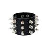 European and American Punk Rivet Bracelet: Unisex Leather Wristband for Couples