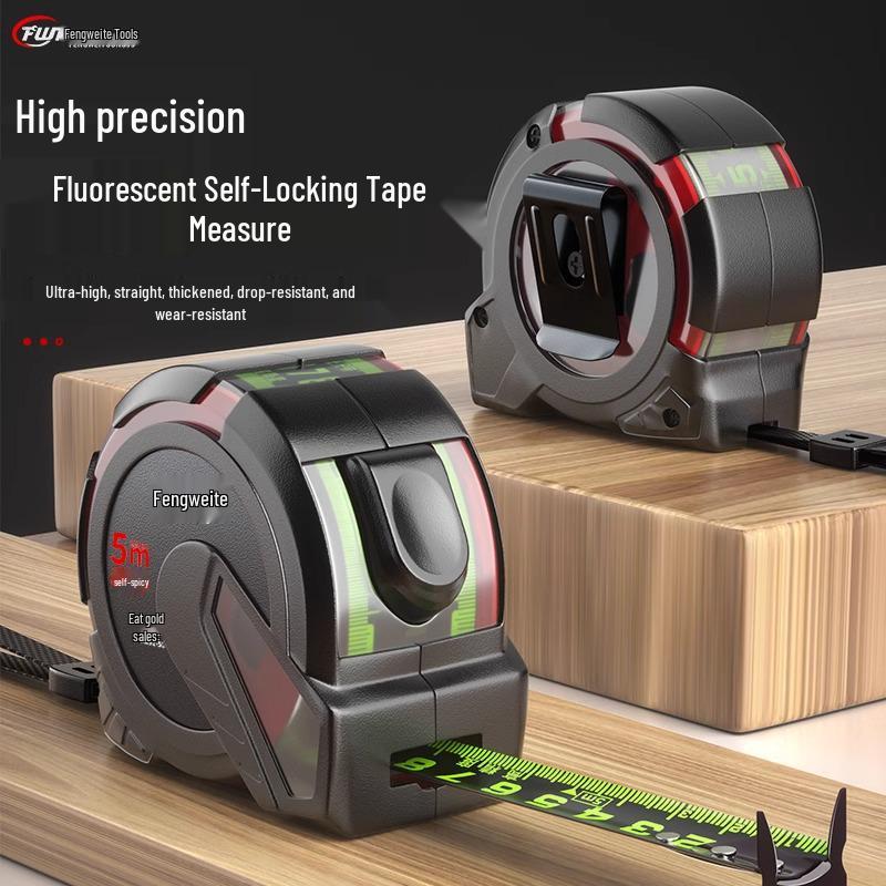 Double-Sided Fluorescent Tape Measure: Thick, Durable, Wear-Resistant, Waterproof, Drop-Proof, High-Precision, Transparent Ruler for Woodworking.