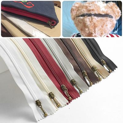 10Pcs 3# Bag Parts Bronze Metal Zipper 25CM Close-end Zip for Sewing Bags Garments Pocket Zippers Repair Tailor DIY Accessories