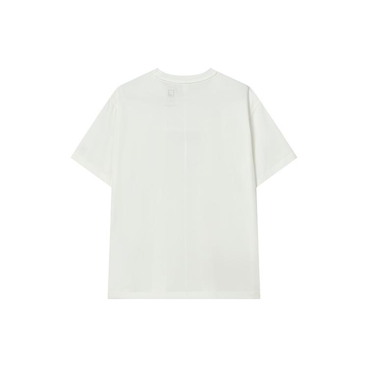 New FILA Athletics Drop Shoulder Sleeve T Shirt Women's Raw White A11W221107F-WT