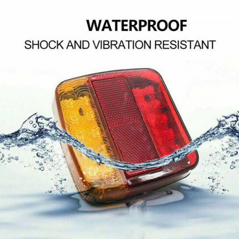 4PCS/2PCS Stop Tail Lights IP65 Waterproof 12V 26 LED Tail Light Super Bright Car Number Plate Light for Trailer Truck Caravan