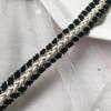 Nastro Larga 1,2 cm Stile Francese Intrecciato con Filo d'Oro per Decorazione Fai-da-Te di Abbigliamento e Giacche