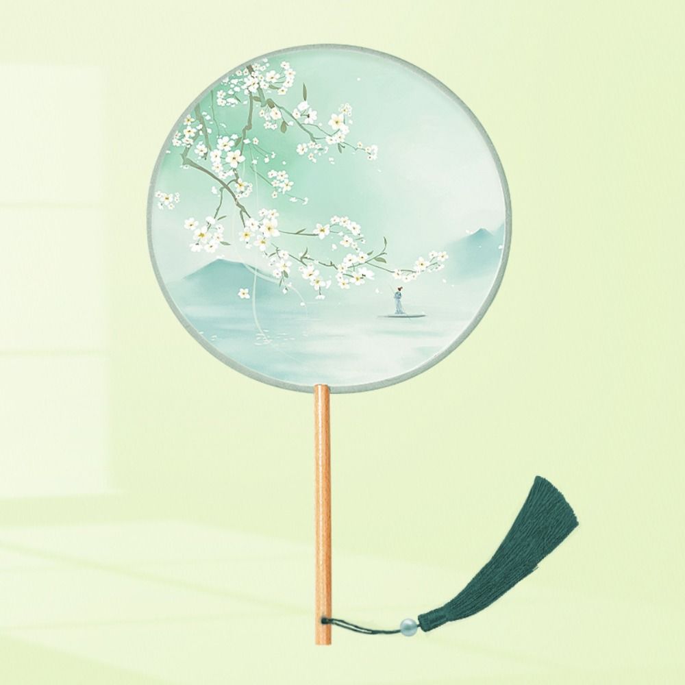 Chinese Style Chinese Style Fan with Pendant Silk Fan Vintage Embroidery Fan  Chinese Wedding