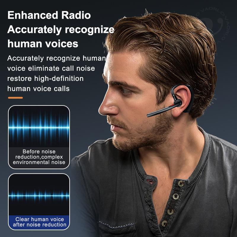 Bluetooth Business Earphones Talk/Music Time 20/30 Hours LED Digital Display With MlC Noice Cancelling Wireless Headset