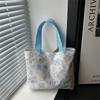 Spring and Summer New Textured Graffiti Bag Women's Contrasting Color Trend Largecapacity Shoulder Bag Tote Bag