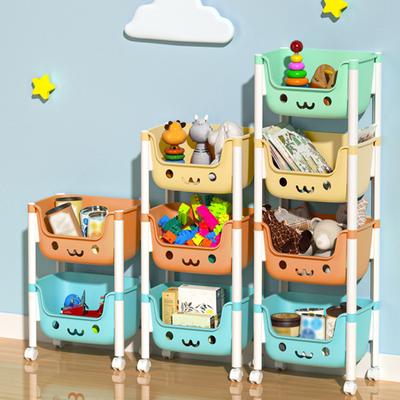 2/3/4 Etagen Rollwagen mit Rädern Multifunktionaler Utility-Organizerwagen Küche Badezimmer Wohnzimmer Büro Spielzeug Snacks Aufbewahrungsregal