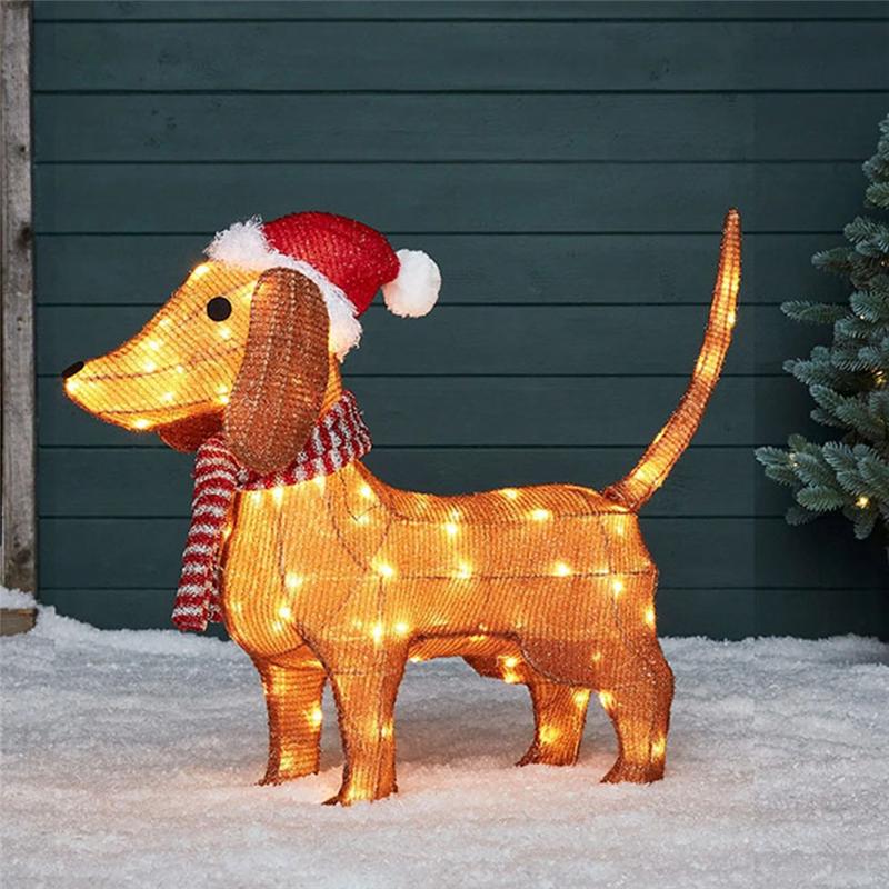 Practical-Christmas Lights Dachshund Christmas Shiny Decorations Dachshund Christmas Holiday Decorations