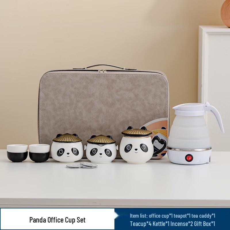 Panda Ceramic Travel Tea Set