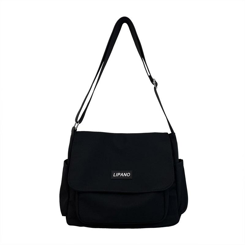 

INS College Student School Crossbody Bags Nyl Casual Single Women Shoulder Bag Men s Japanese Retro Messenger Bag Satchels чёрный