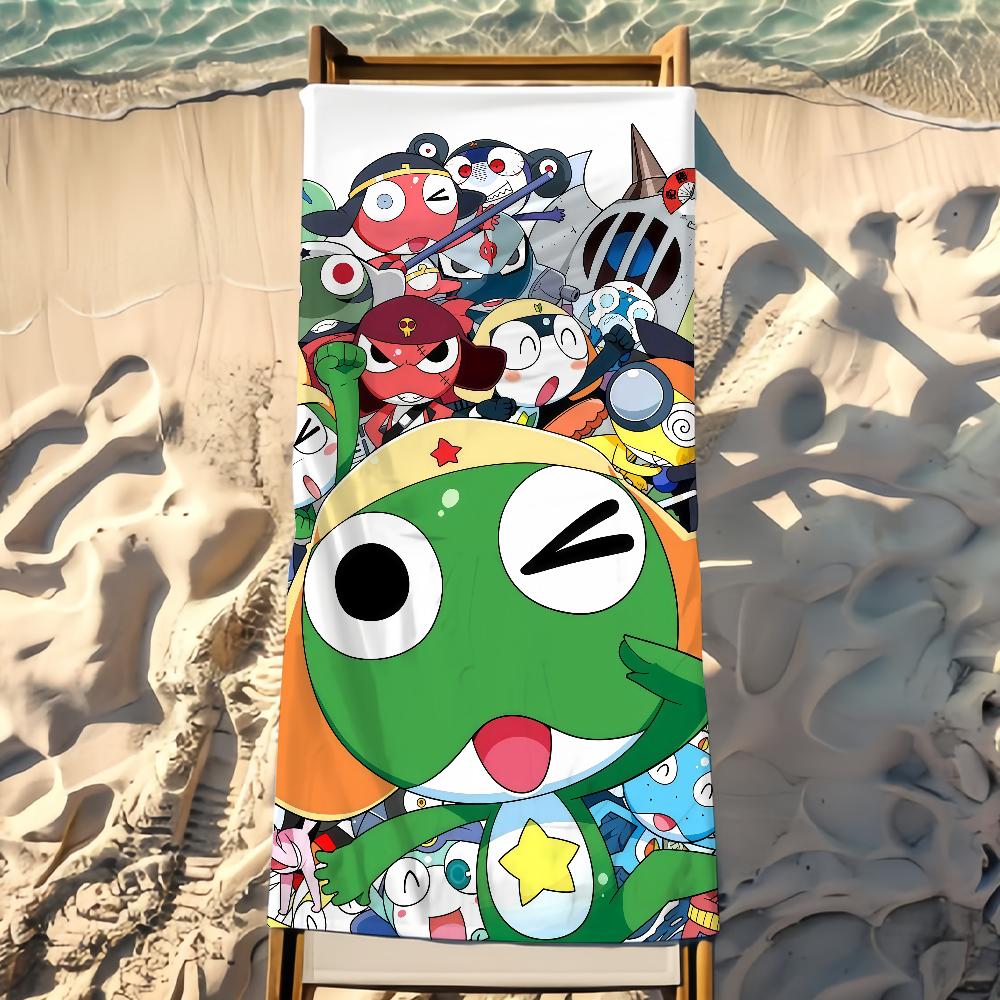 Comic Keroro Towel Beach Shower Bath Travel Lightweight Skin Friendly for Pool Camping Cruise Summer