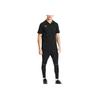 Puma Logo Loose Fit Short Sleeve Polo Shirt Men Tops Black 656978-03