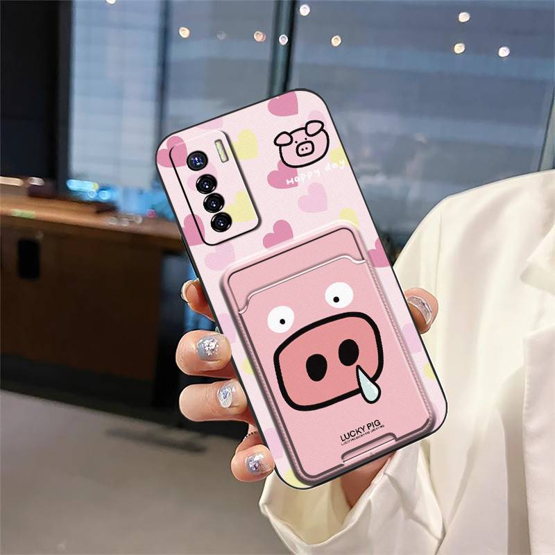 Fashion Design Shockproof Phone Case For Tecno Camon17 Pro Cover Card bag protective TPU Dirt-resistant Cartoon Silicone