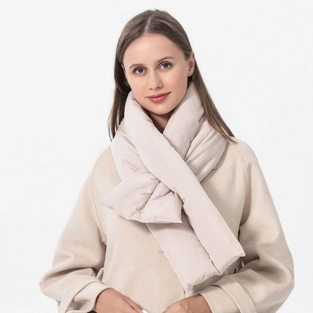 Warm Winter Scarf Down Cotton Skiing Scarve Simple Fashion Neck Warmer Women Men