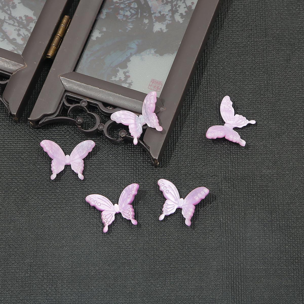 

4/6 шт., подвески-бабочки с имитацией ракушки Arcylic для женщин, изготовление ювелирных украшений 4pcs фиолетовый