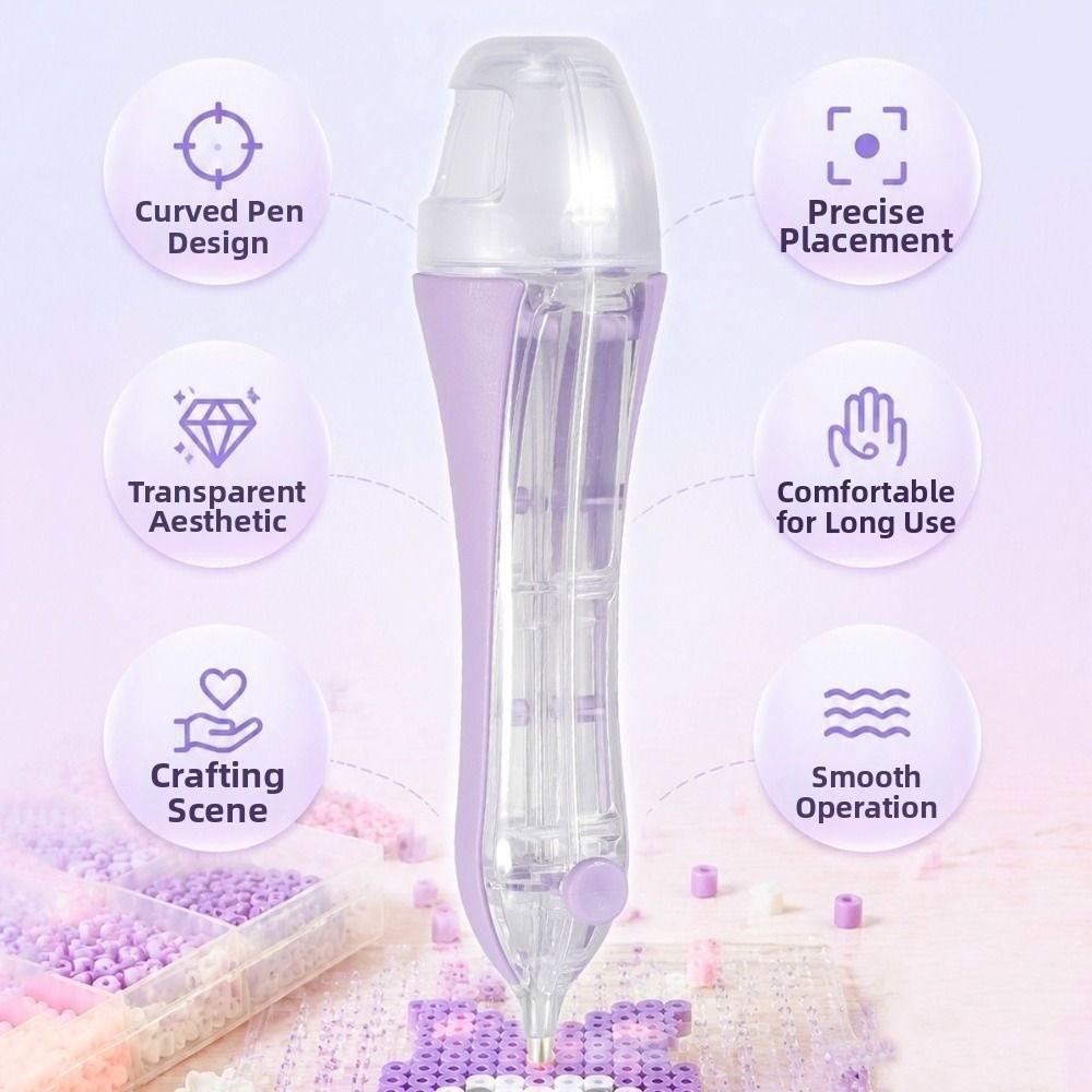 2.6mm Tip Fuse Bead Pen Automatic Press-Type Bead Pen Bead Positioning Pen Beading Crafts Tool