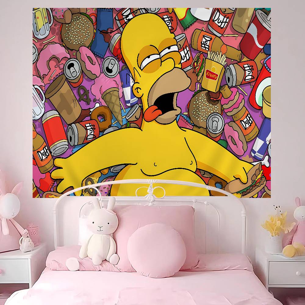 Cartoon The SSimpsons Colorful Tapestry Wall Hanging Bohemian Wall Tapestries Mandala Wall Hanging Sheets