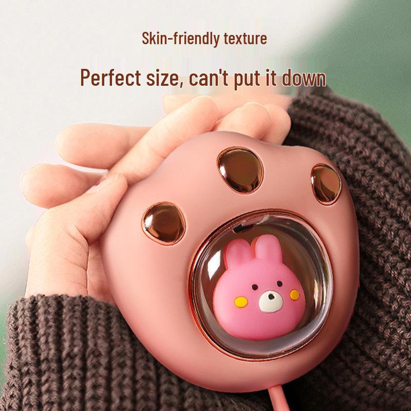 USB Rechargeable Cat Paw Hand Warmer: Portable, Explosion-Proof, Handheld Electric Heater for Winter Warmth