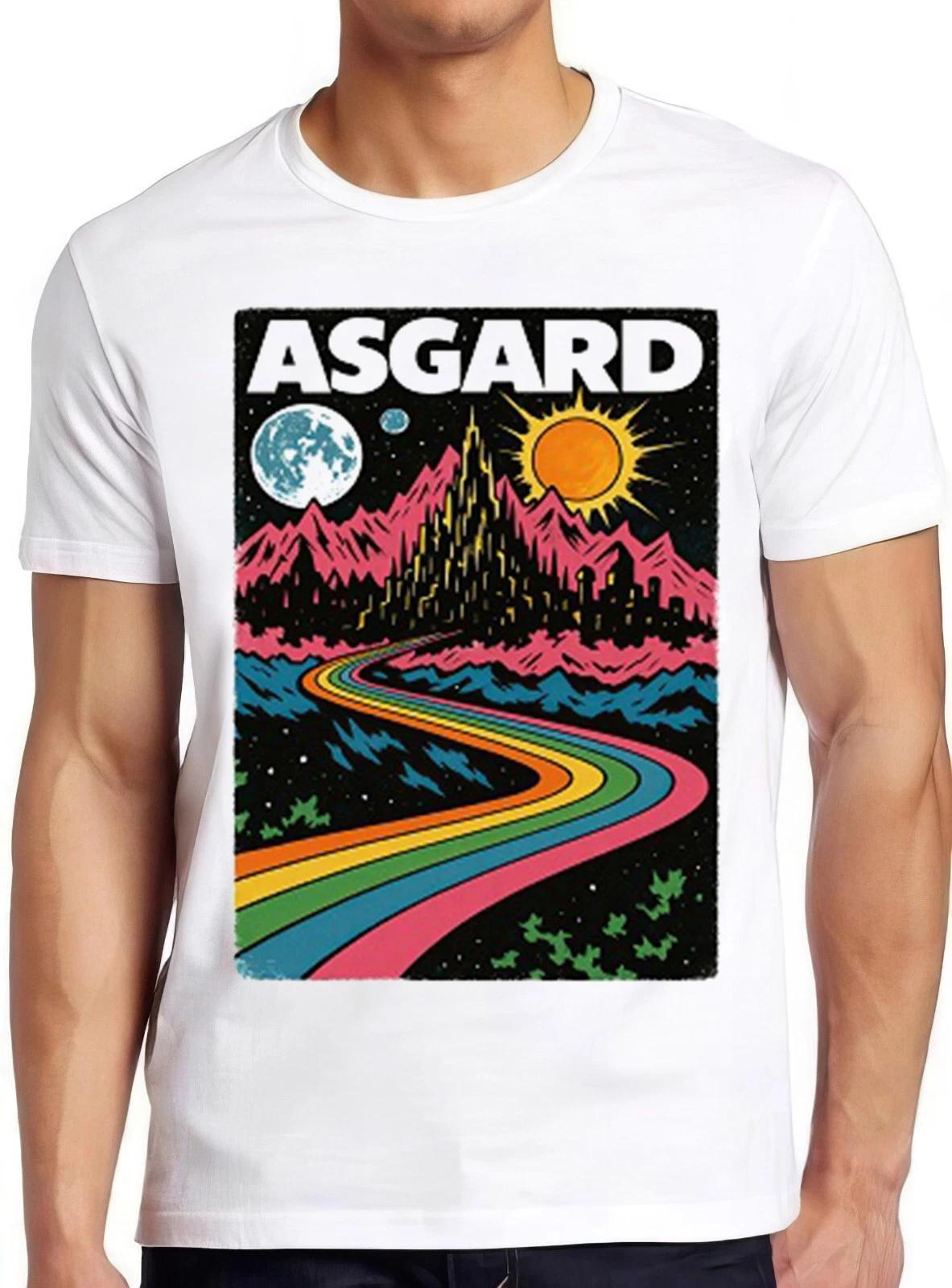 Welcome To Asgard Odin Rainbow River Home of the Gods Gift Tee T Shirt 2574 XL