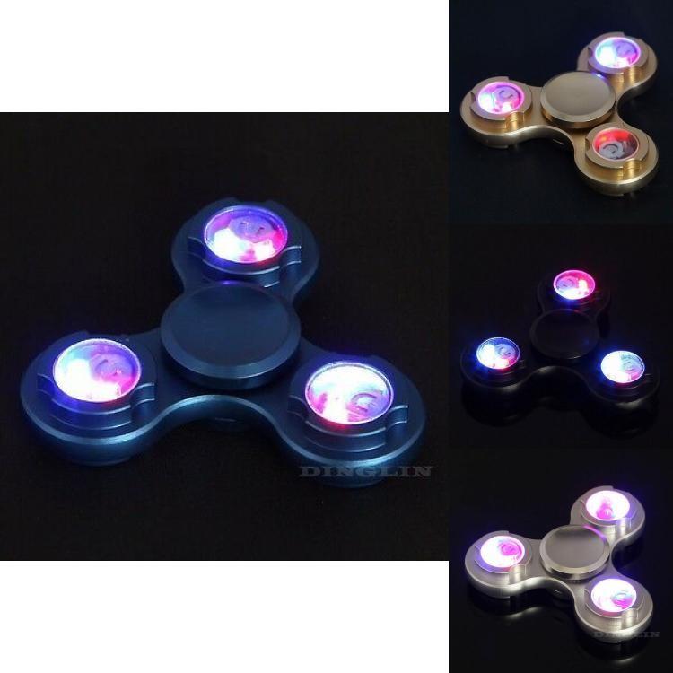 Premium Quality Led Light-up Flashing Fidget Tri-spinner For Anxiety And Stress Relief