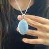 Owyhee Opal Pendant With Silver Chain Necklace 925 Sterling Silver Pendant