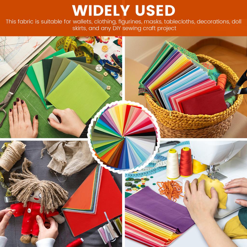 50 Stuks Katoen Stoffen Vierkanten Stoffen Bundels Levendige Kleur Katoen Doek Patchwork Scrap voor DIY Knutselen Quilten en Naaien