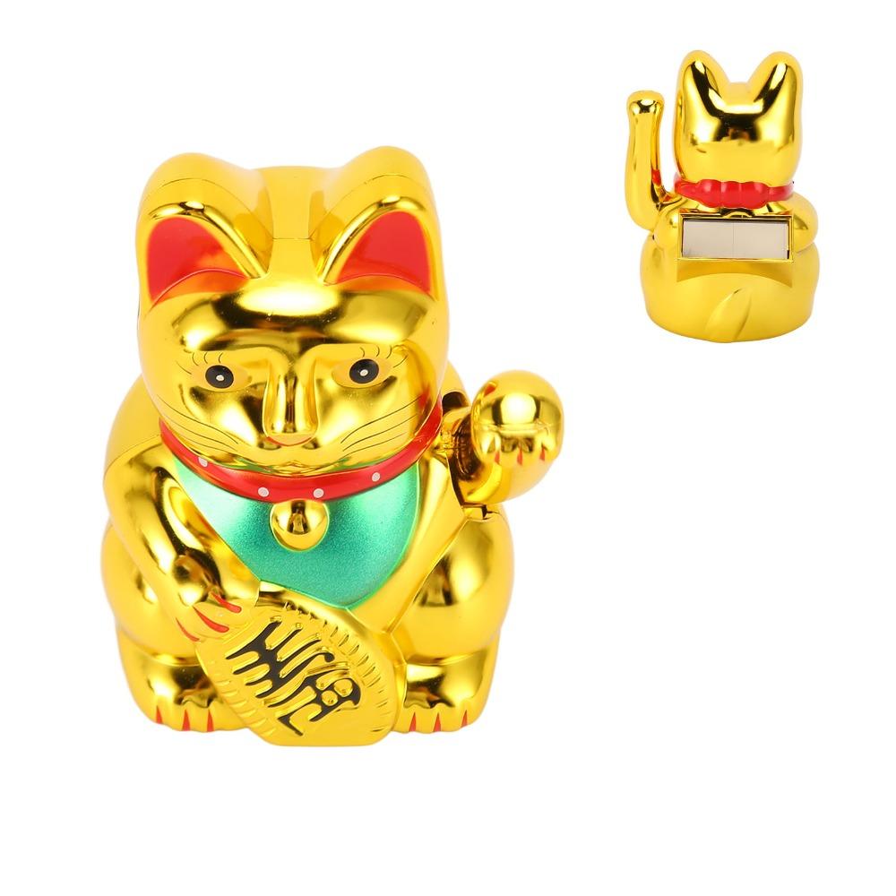 Plastic Feng Shui Fortune Cat golden Home Auspicious Decor  Restaurant & Hotel Decor