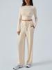Pure Color Casual Pants For Women With Wide Leg Design For Autumn Winter Comfort