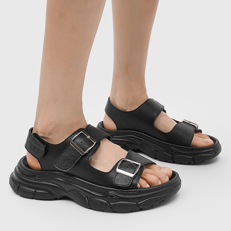 Men's and women's new summer outdoor slippers indoor soft-soled cool slippers beach shoes 471211 black-J