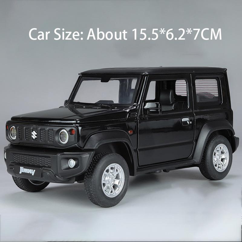 

1:24 Suzuki Jimny Range Rover Car Model Toy Doors Opened Sound Light Models Alloy Body Shock Absorption Vehicle Holiday Surprise
