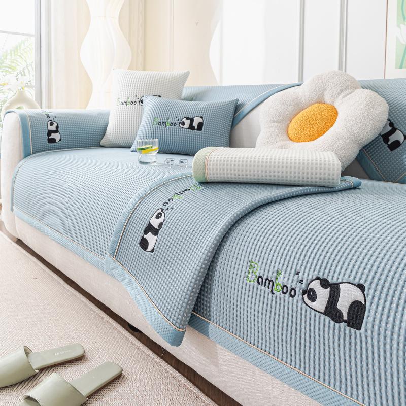 Ice Silk Sofa Cushion  New Summer Cool Sofa Mat Seat Cushion Advanced Non-Slip Sofa Cover Cover Cloth