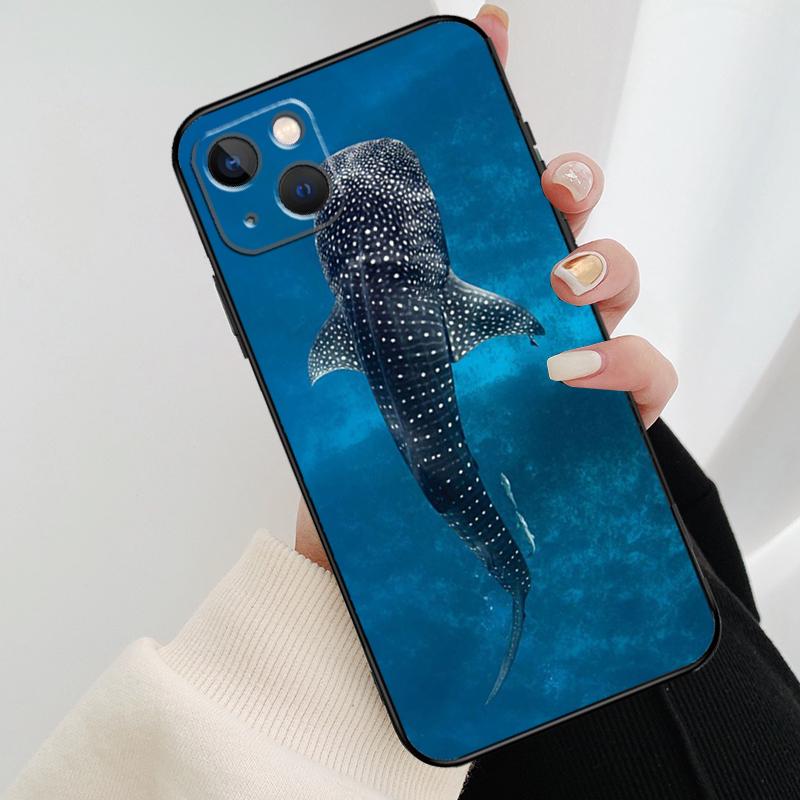 Ocean Whale Shark Waves Phone Case For iPhone 17 Pro Max 14 13 12 11 15 16 Pro Max mini 16 15 Plus 16e 17 Air Cover