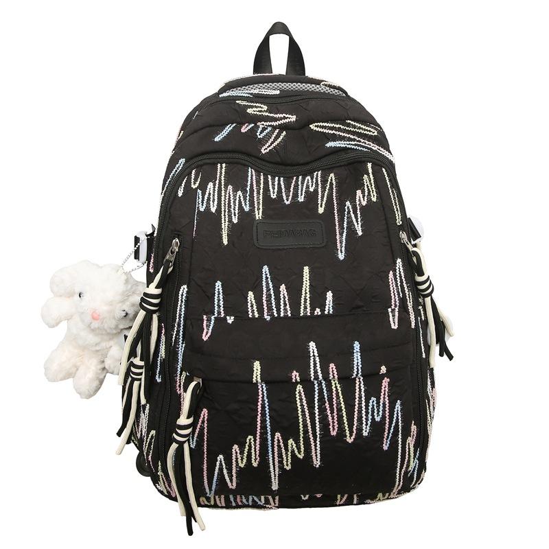 Summer New High-Value Japanese and Korean Fresh Forest Style Casual Backpack Student Impressionist Double Shoulder Bag One shoulder 321432cm 1829₽