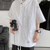 Sommer Kurzarm T-Shirt Herren Loose Trend All-Match Top Kleidung Halbarm Kapuzenpullover T-Shirt