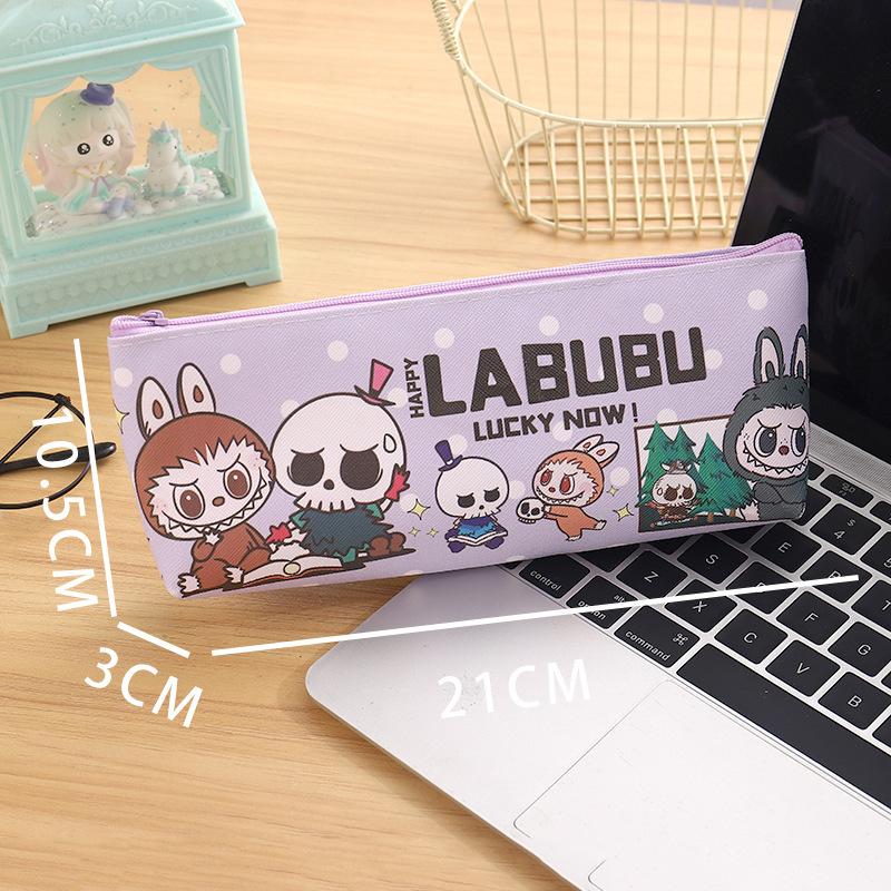New Cartoon Children's Pencil Bag Pu Double-sided Full-printed Stationery Bag Large-capacity Student Storage Bag
