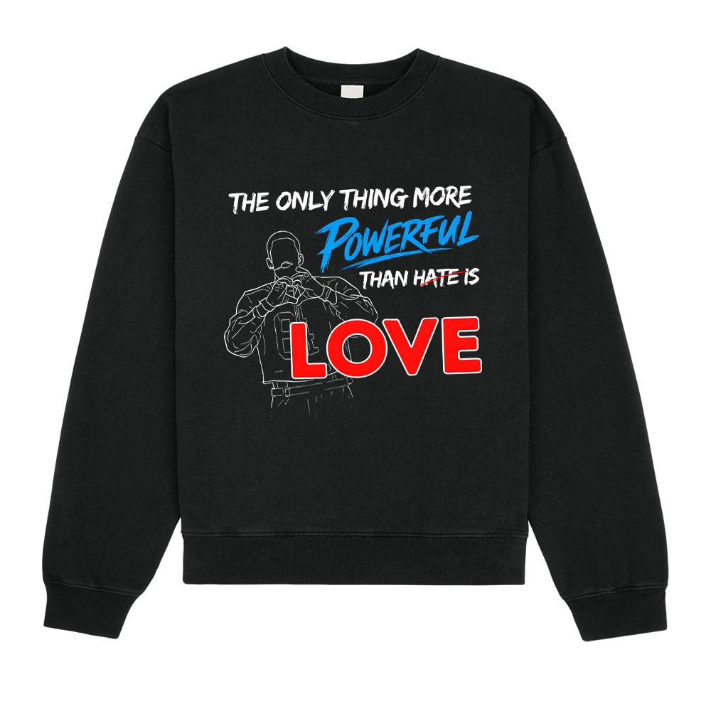 Historic Bowl Halftime Show Pullover The Only Thing More Powerful Than Hate Is Love Crewneck Unisex Music Performance Pullover Unisex M чёрный