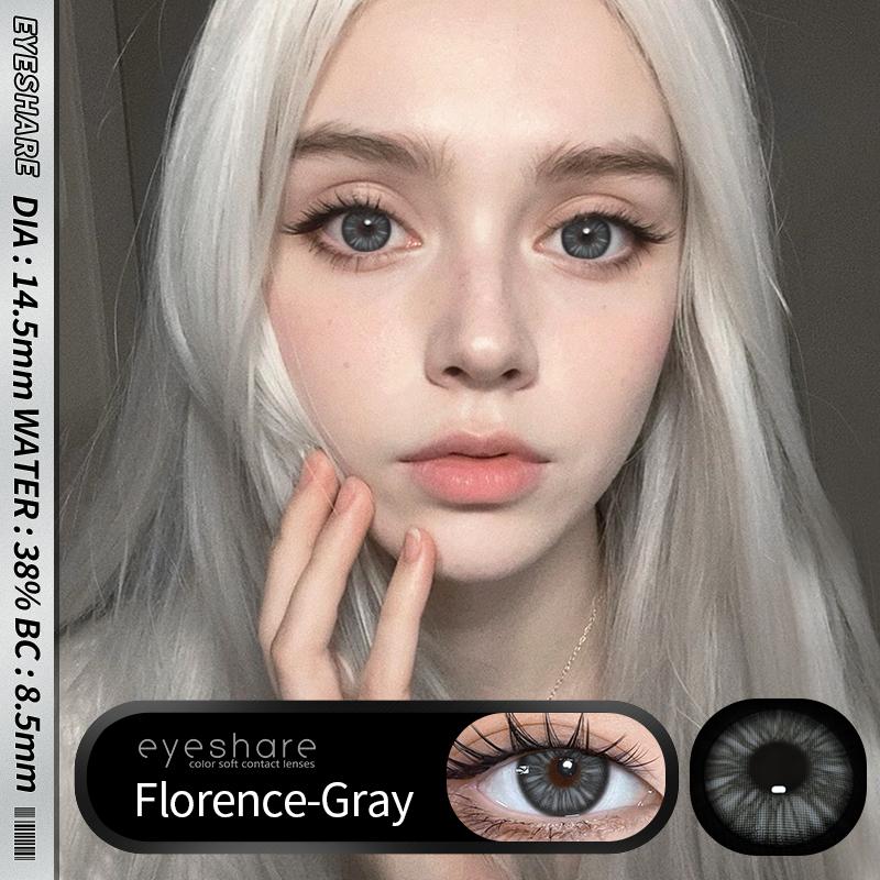 Eyeshare 1 Pair FLORENCE Series Eye Natural Looking Color Contact Lenses Cosmetic Contactlen