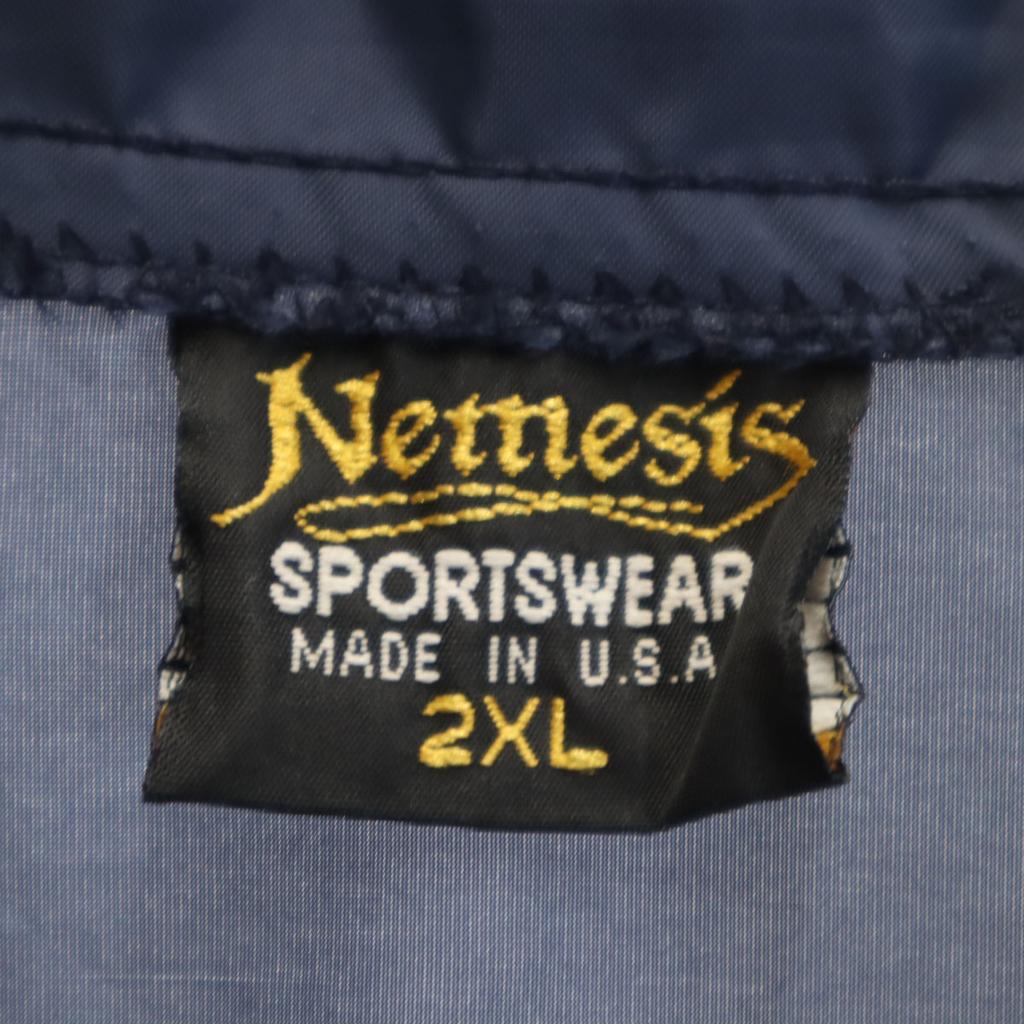 Nettlesis 80s Made in USA Vintage Michigan Coach jacket 2XL Navy Biggs Men's Used