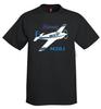 Mooney M20J / 201 (Blau #2) Flugzeug T-Shirt - Personalisiert mit Ihrer N#