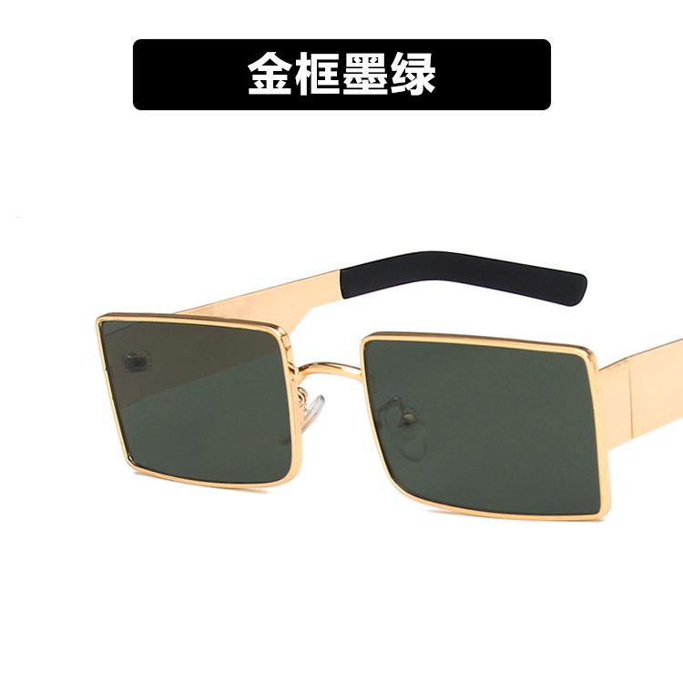 Elegant influencer sunglasses, new Hong Kong style square frame sunglasses, INS hip-hop street style women's UV protection