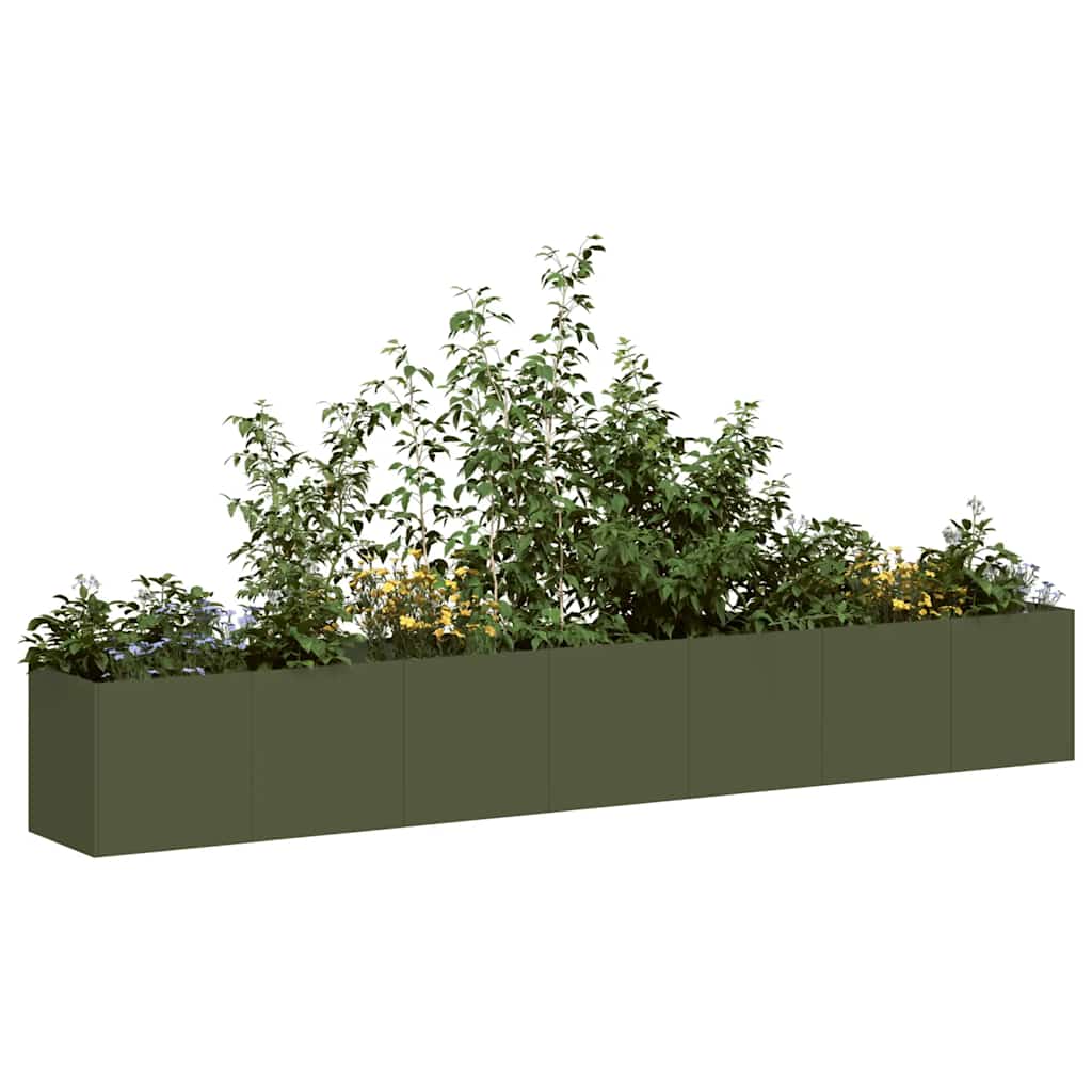 Pot, Olive, 280X40X40 Cm, Cold Rolled Steel