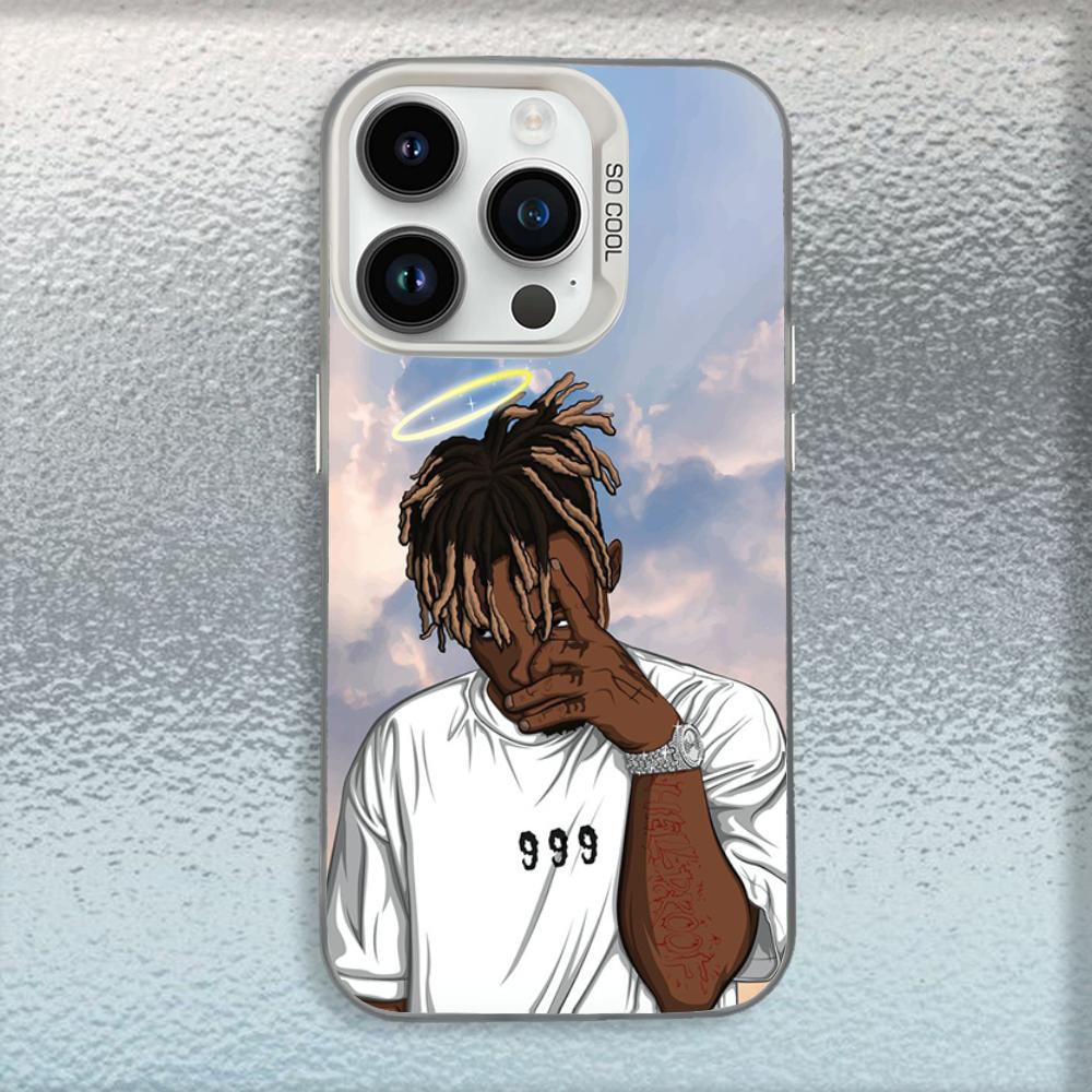 Rapper 999 J-Juice W-WRLD Pouzdro na telefon Pro iPhone 17 Air 16 e 15 14 13 12 11 Pro Max Plus Mini SE 2020 2022 Bílé Matné Nárazuvzdorné