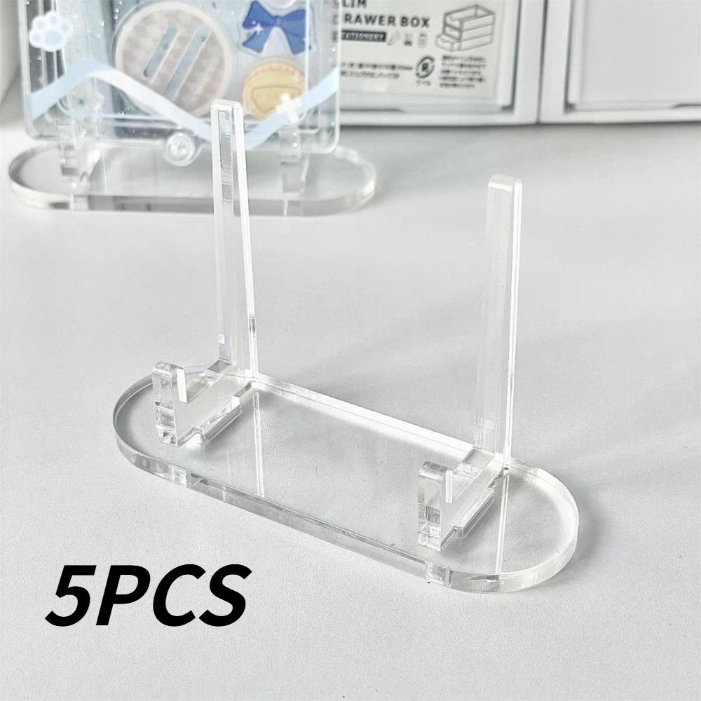 Clear Acrylic Display Stand Practical Easel Design Desktop Organizer For Cards, Badges, Mini Collectibles & Photos Display